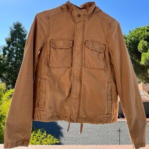 J. Crew Women's Jacket with Hood, Size 0, Brown, Used (Good Condition)